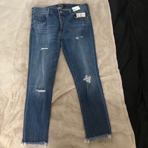 Express cropped legging mid rise stretch Jean